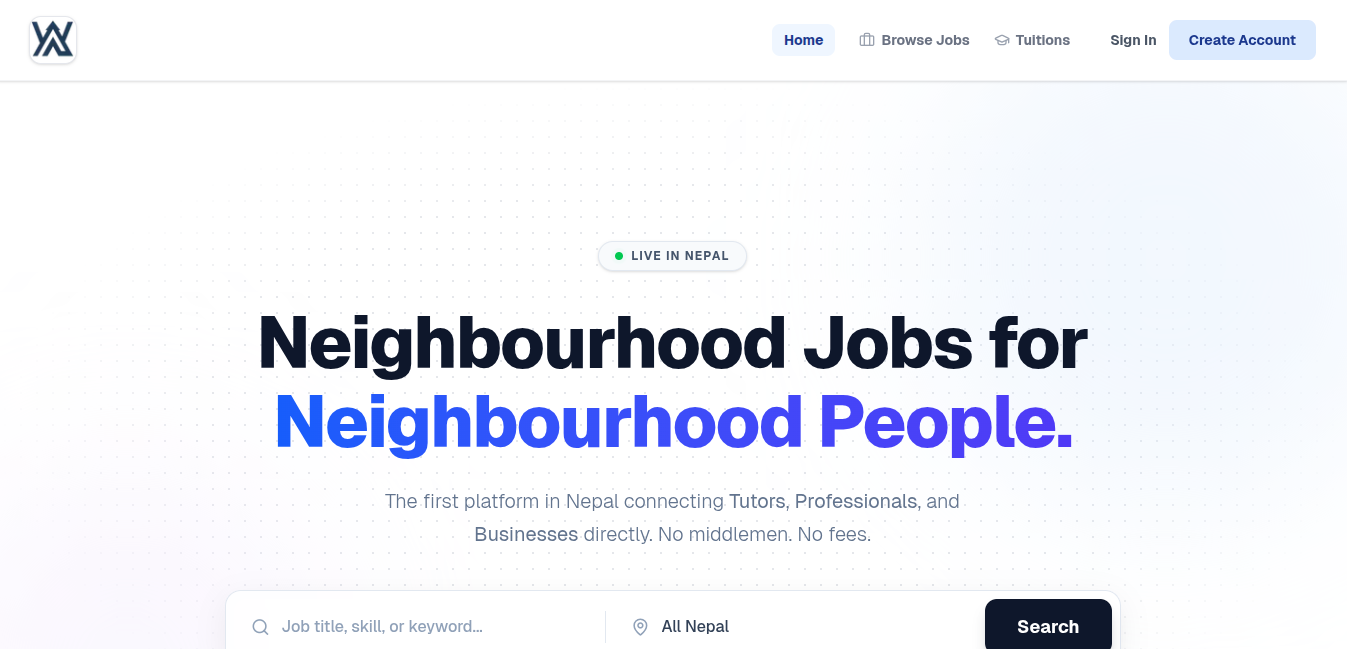 WorkXNepal screenshot
